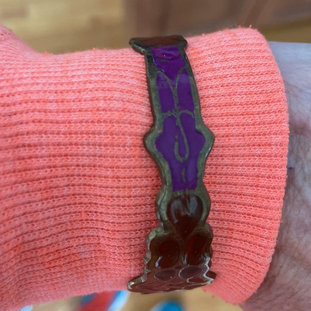Colorful Brass Adjustable Bracelet Made in India.